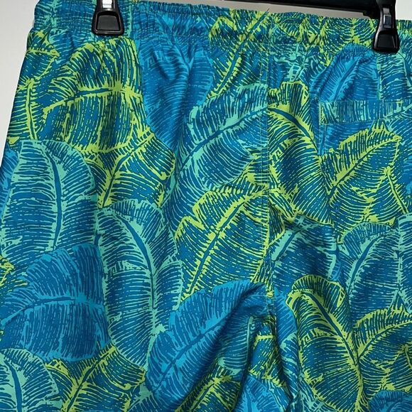 BOCA Classics Men's Blue Green Tropical Drawstring Mesh Lined Swim Trunks Medium - Picture 5 of 10